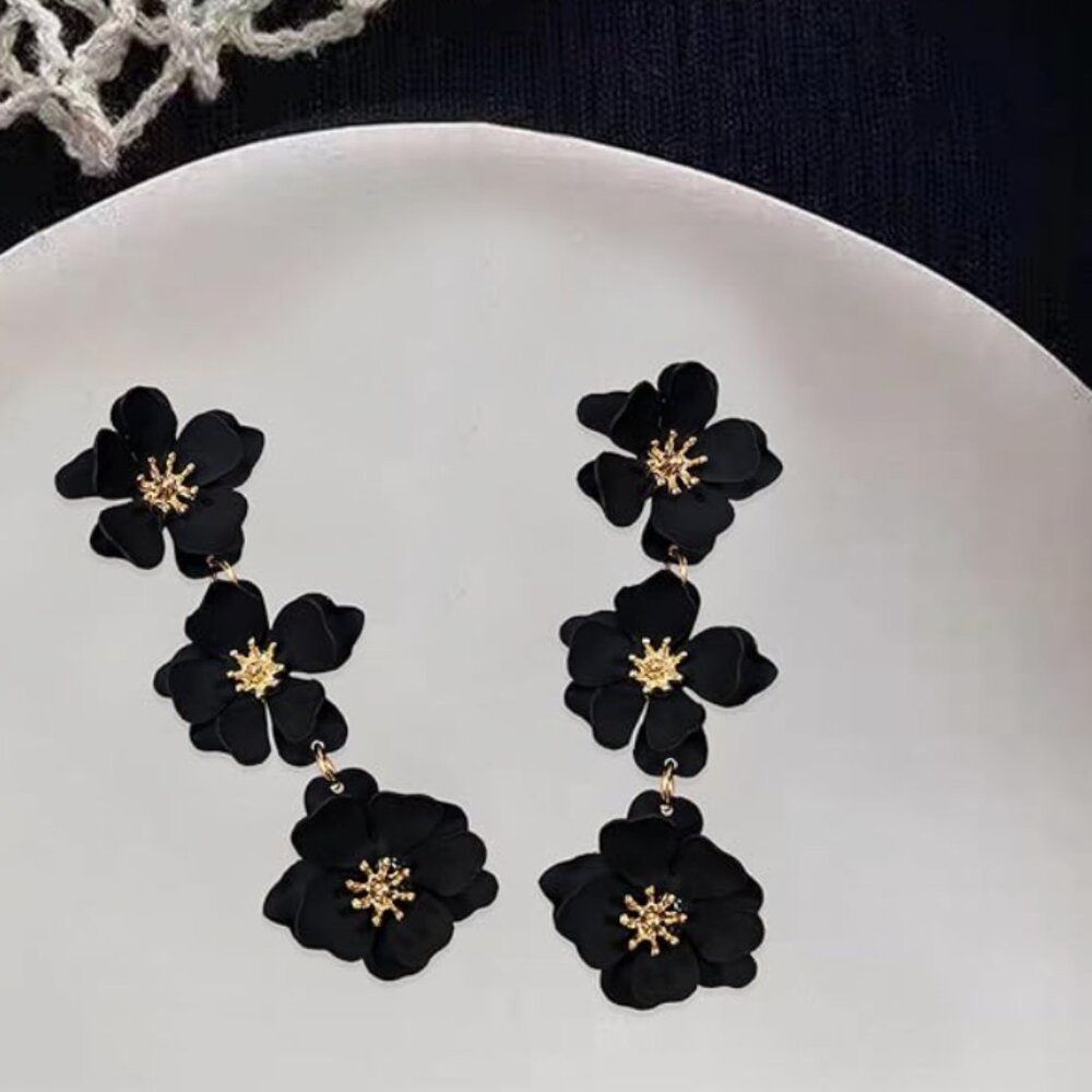 Boho Flower Dangle Earring - Picture 6 of 16